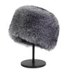 New Faux Fox Fur Flat Top Hat with Ear Protection – Thick, Plush, and Warm for Autumn and Winter
