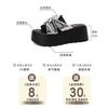 French Retro Kinky Thick-soled Heightening Cool Slippers Women's 2025 Summer New Versatile Skirt One-word Sandals