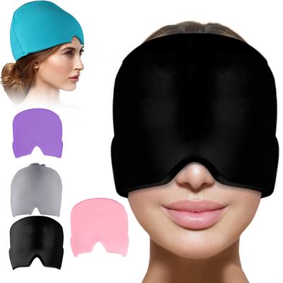 Chapeau Givre Glace Soulagement Maux de Tête Thérapie par Compresse Froide Casquette Pour Migraine Tension Sinus Stress Enveloppement de Tête Ajusté Masque Pack