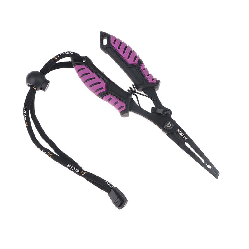 

Fishing Pliers Tools Accessories For Goods Tackle Pliers Vise Knitting Flies Scissors Braid Set Fish Tongs Multifunction фиолетовый