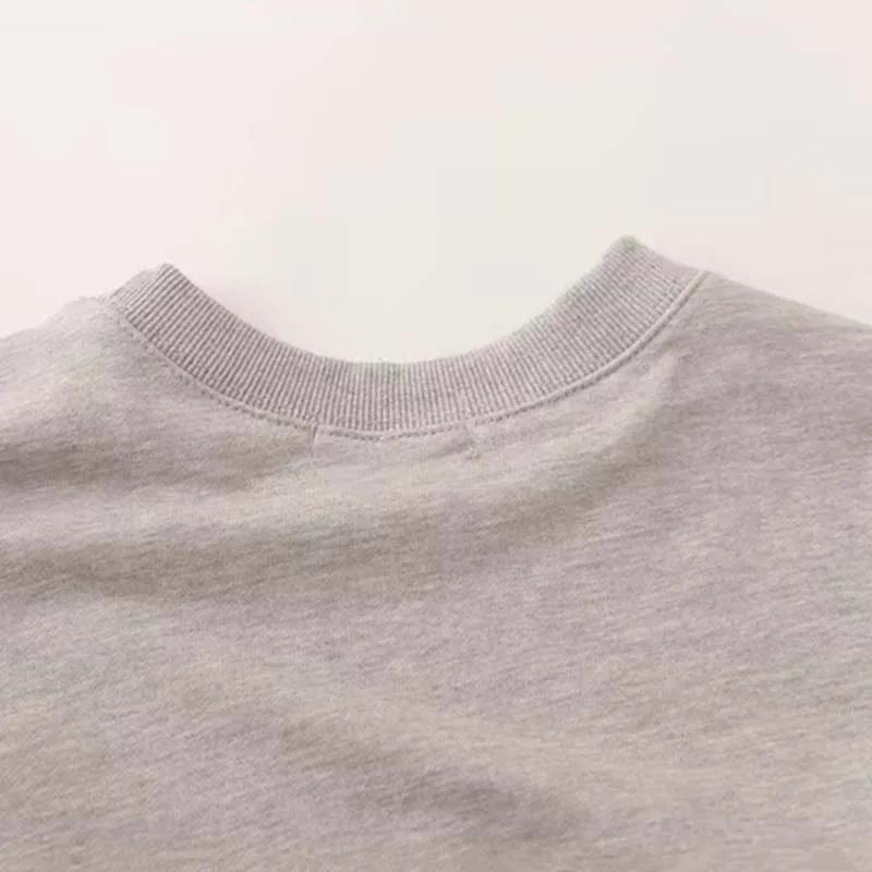 Damen-Sweatshirt, kurz, dünn, schmal, langärmelig, Rundhalsausschnitt, lässig, kurzes Oberteil, Bluse, täglich, lässig, zweiteilig, einfacher Stil, Frühling und Herbst