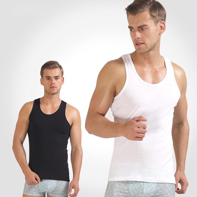 Men's Summer Slim Fit Cotton Sports Tank Top - Sexy Body Shaping Design