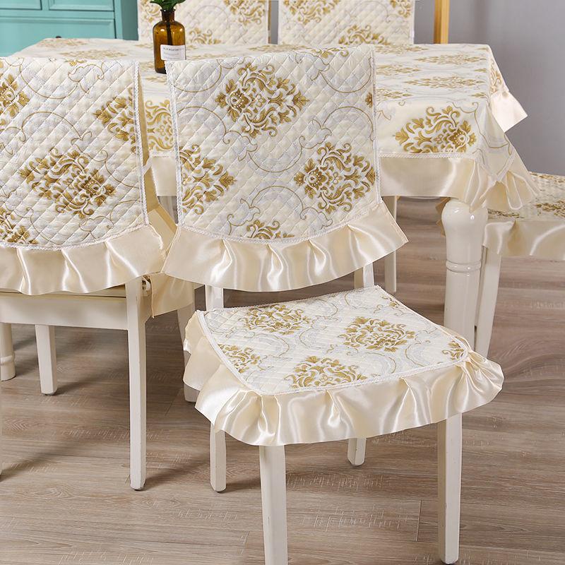 Stuhlhussen für Esszimmerstühle, schmutzabweisendes Kissen, europäischer Jacquard-Stuhlbezug, Kissen, Haushaltsstuhlkissen, universelle Wohnkultur