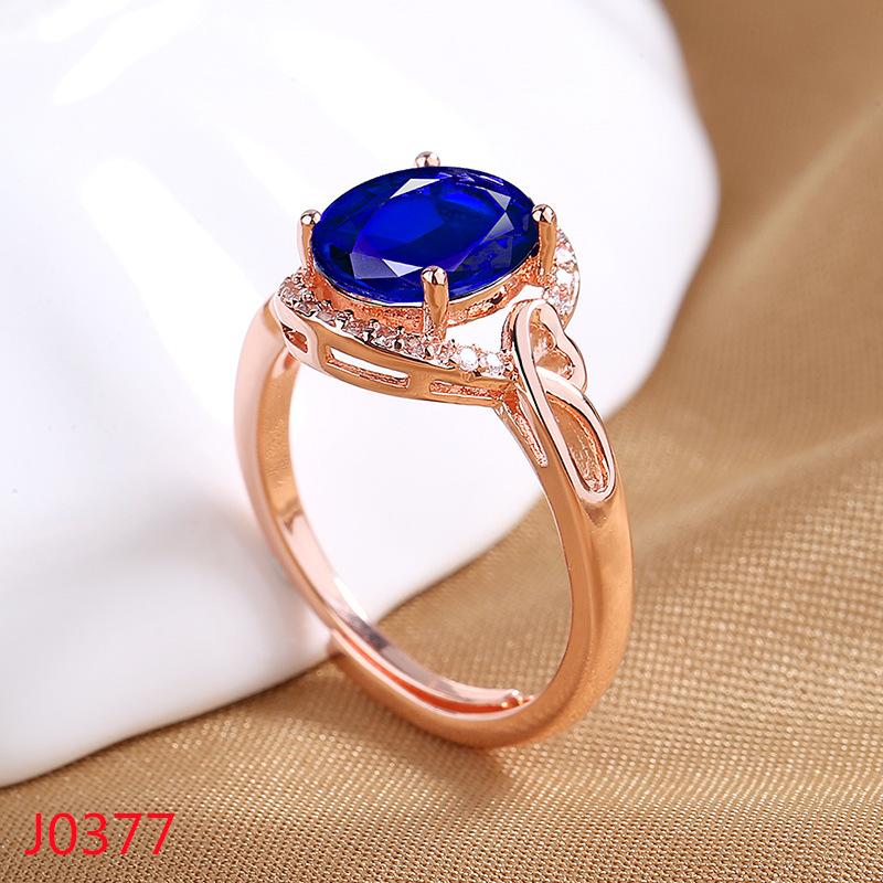 2026 18K Rose Gold-plated Pigeon Blood Ruby Ring Women's Light Luxury Diamond-set Engagement Ring Colored Open Index Finger Ring