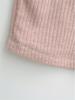Women's Elegant Ribbed Knit Bodycon Dress - Pink, Long Sleeve, Mid-Length, Summer Style