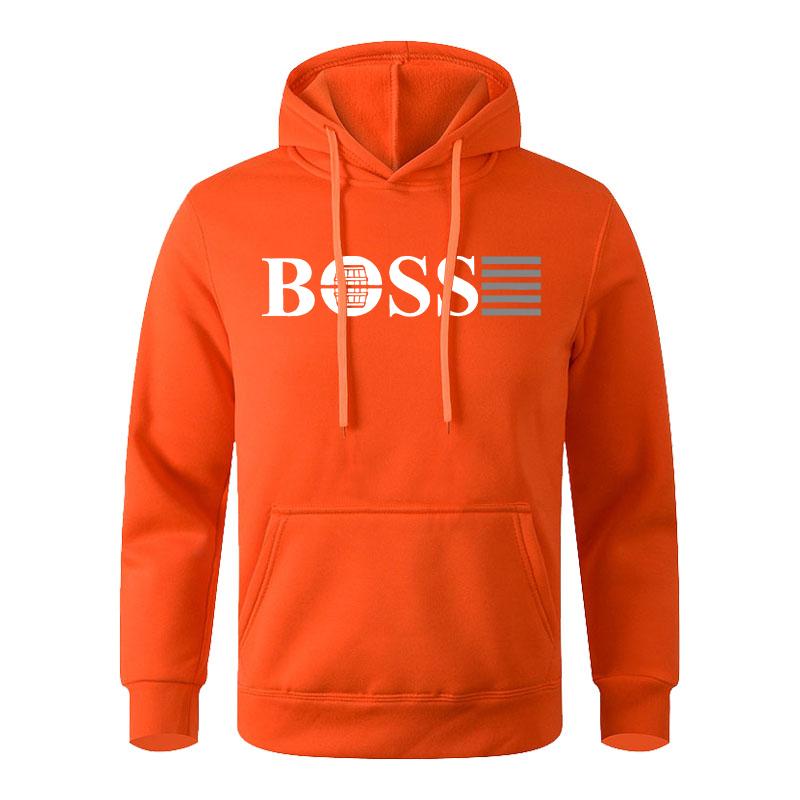 Fashionable Men's Hoodie with Street Casual Sports Style Long Sleeve and Kangaroo Pocket Fleece Sweatshirt for Autumn and Winter