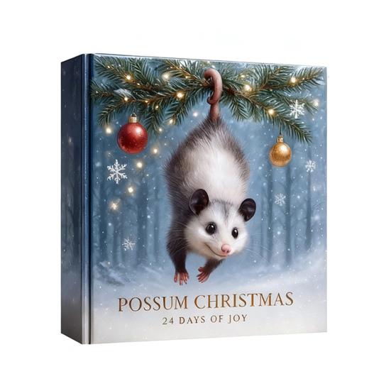 Christmas Advent Calendar Colorful Bells Possum Design 24-Day Countdown Christmas Tree Pendant Festive Ornaments