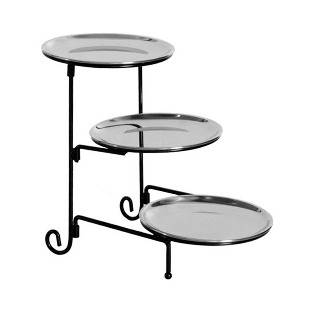 Three Layer Fruit Basket Stainless Steel Fruit Basket Modern Multi Layer Fruit Snack Storage Basket