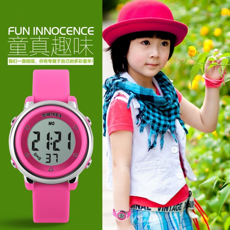 Fashion children's electronic watch luminous women's waterproof student digital display