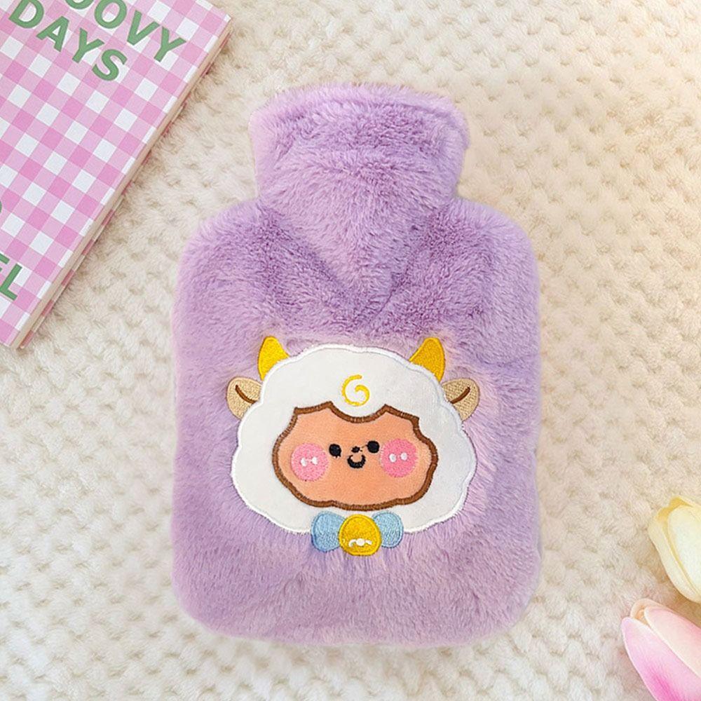 

500 мл Теплый Живот Мультяшный Плюшевый Грелка для Рук с Подогревом Воды Мешок для Грелки Пакет с Подогревом фиолетовый