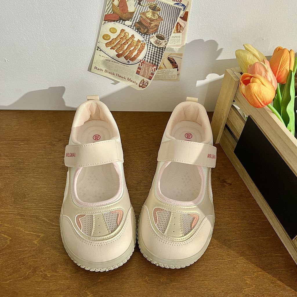 Ballet Shallow Mouth Mary Jane Women's Shoes 2025 New Niche Original Velcro Ugly Cute Board Shoes Student Versatile Single Shoes