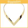 Fashionable V Shaped Women Metal Collar Necklace For Trendy Accessories