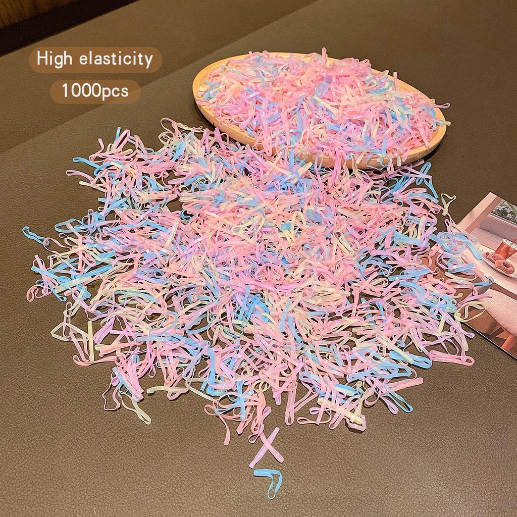 1000 elastických a odolných gumiček základní vlasové doplňky vhodné pro každodenní použití