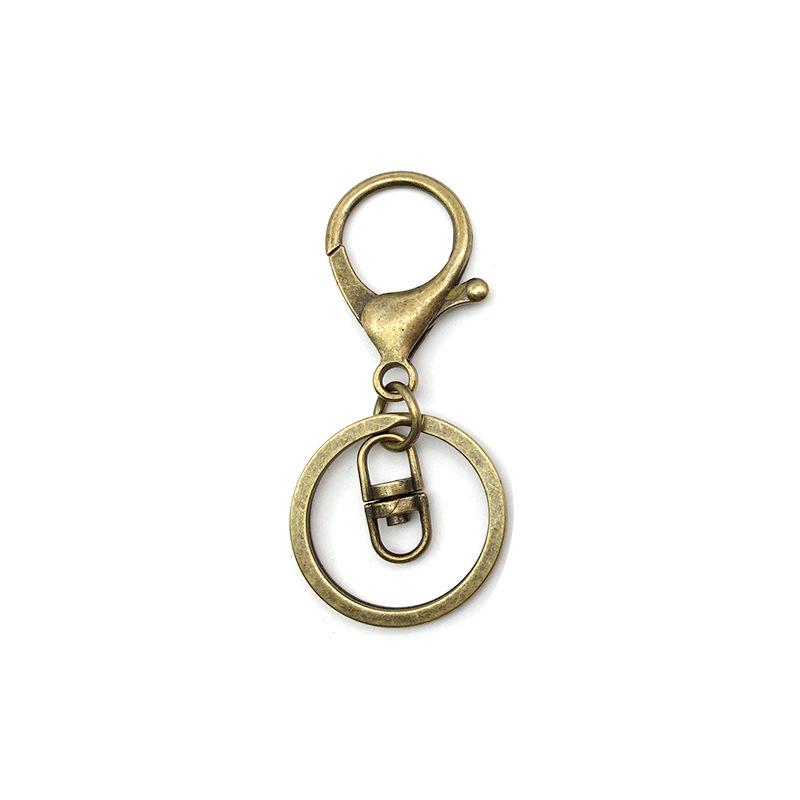 

Keychain Rings & Jewelry Accessories Set: Metal Pendants, Dog Clasps, Gate Clasps, Lobster Clasps, Color-Preserved Plating - 3-Piece DIY Kit