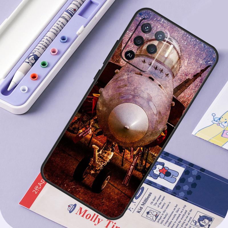 Aircraft Plane For Oppo A17 A18 A94 A74 A54 A15 A38 A58 A78 A98 A40 A60 A80 A16 A76 A96 A57 A77 A5 Pro Case