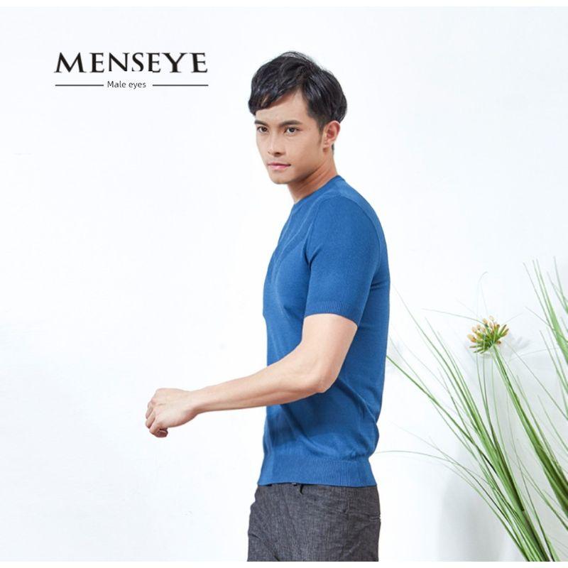 Menseye Crew Neck Casual Handsome Short Sleeve Cotton Knitwear