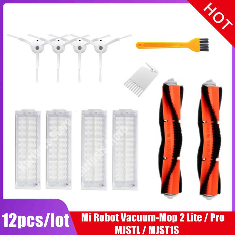 For Xiaomi Mi Robot Vacuum-Mop 2 Lite / Pro / MJSTL / MJST1S Robot Vacuum Spare Parts Main Side Brush Hepa Filter Mop Rag Cloths