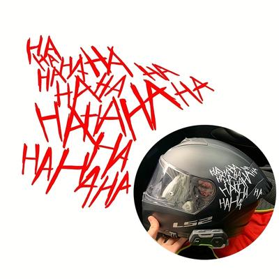 Laugh HAHA Car Sticker Motorcycle Luggage Art Scratches Personality Decal Motorcycle Sticker Motorcycle Decoration Car Sticker Car Decal
