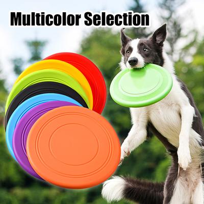 5PCS Dog Silicone Flying Discs Pet Flying Saucer Puppy Trainning Interactive Accessories For Resistant Bite Training Color Toy