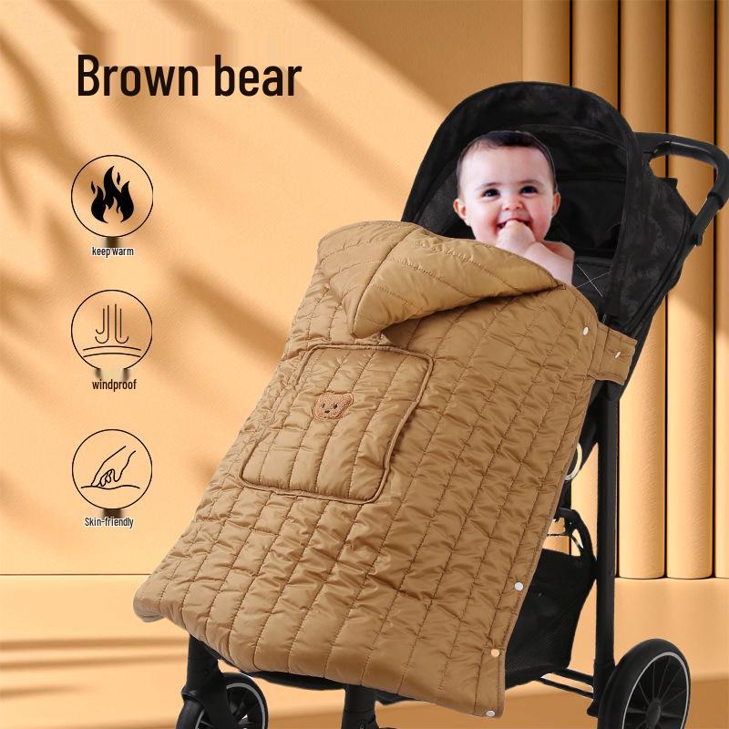 

Children s Windproof Cloak & Stroller Cover - Warm Winter Blanket for Baby Carrier or Hip Seat 80x85 cm кофейный