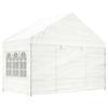VidaXL Belvédère avec toit blanc 17,84x4,08x3,22 m polyéthylène, tente de fête, chapiteau, abri à auvent, pavillon, tente 3155492