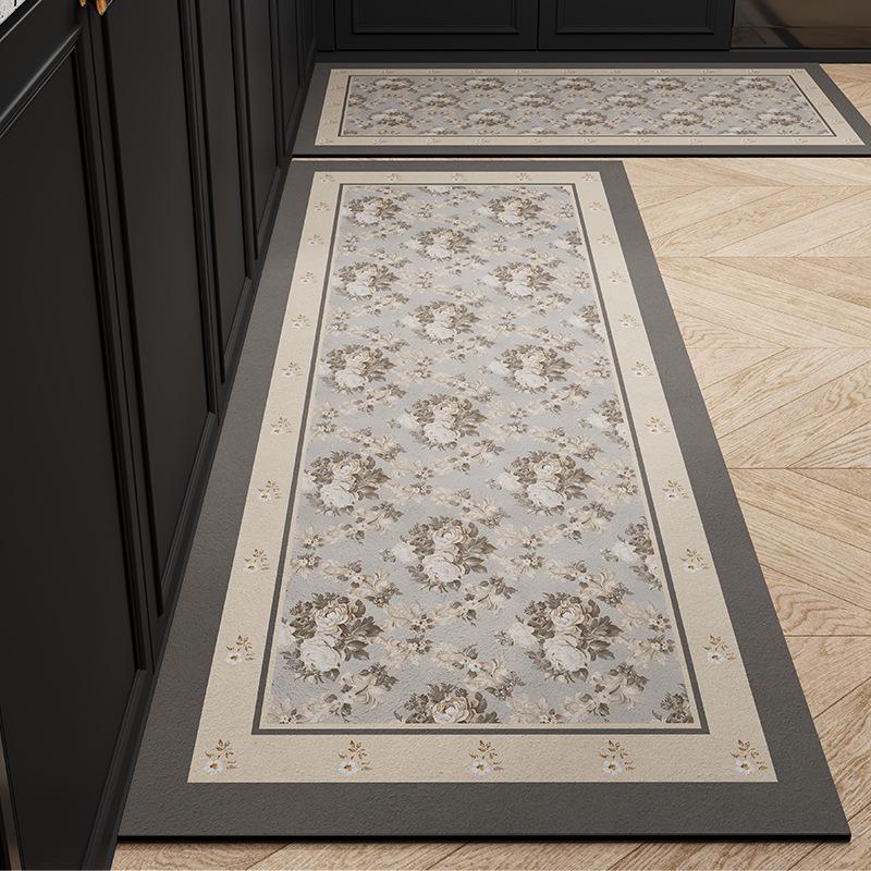 Retro 2026 Diatomaceous Earth Quick-Dry Non-slip Kitchen Mat