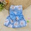 Cute Puppy Princess Skirt Floral Printed Pet Skirt Breathable Cat Dog Dress  Chihuahua