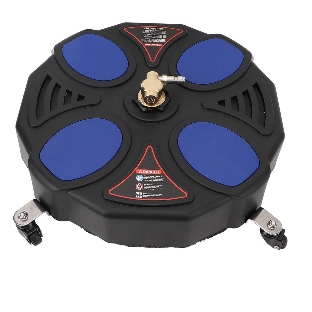 Pressure Surface Cleaner 1/4inch Quick Connect 16inch 3600PSI with Wheels Pressure Washer for