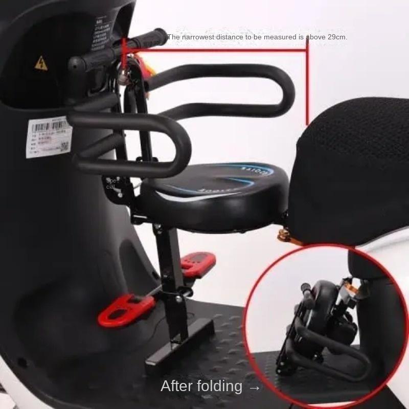 Motorcycle Safety Child Foldable Seat Electric Car Front Baby Armrest Seat Battery Car Child Seat with Pedal