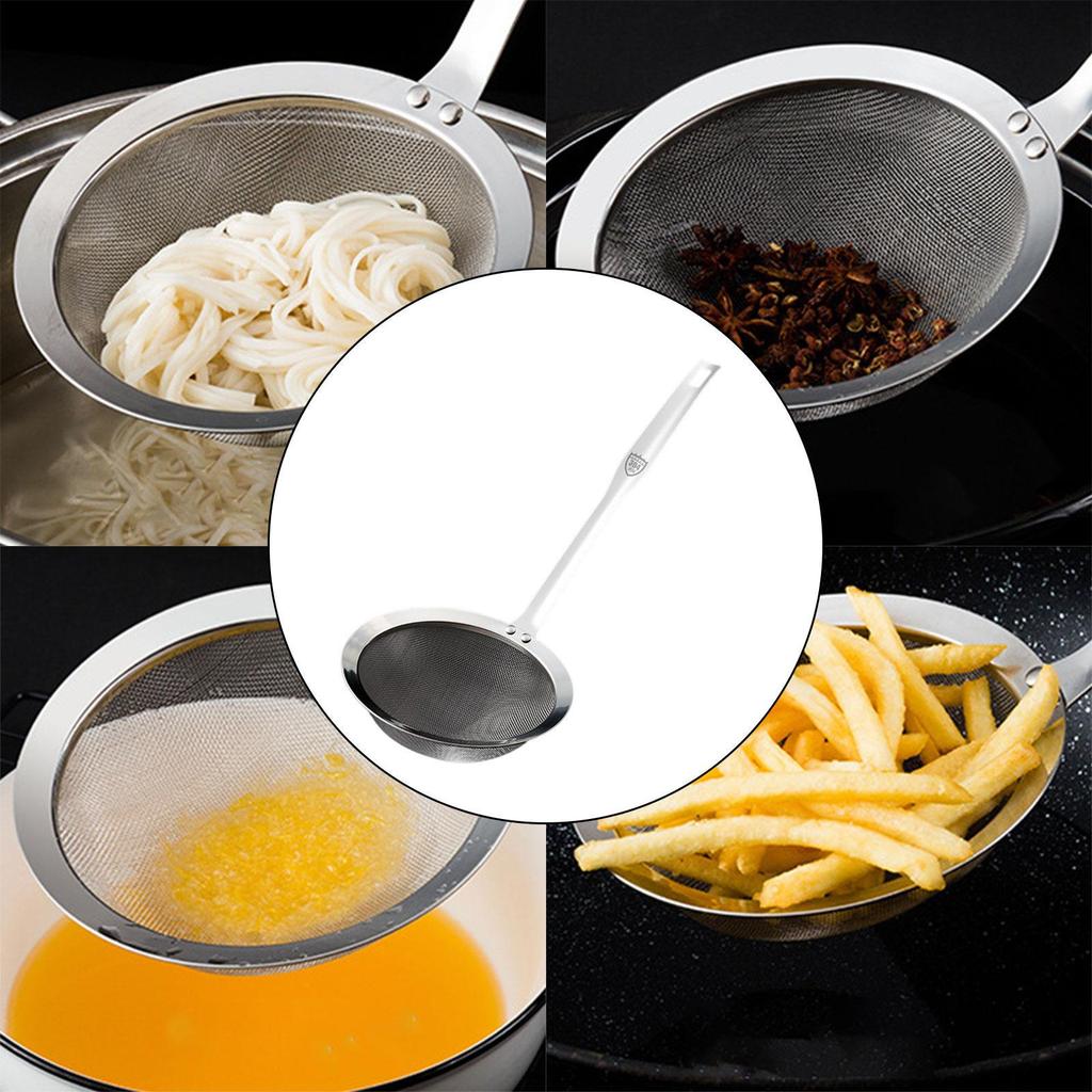 Food Strainer Colander Fry Basket ,Cooking Skimmer ,Food with Handle ,Mesh for