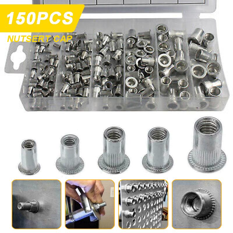 Buy 150pcs Aluminum Rivet Nuts Kit Nutsert M3 M10 Combination