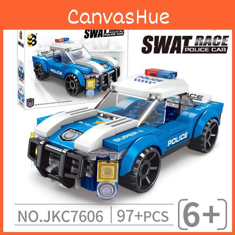 City Police Series Car Plastic Building Blocks Toy For Children Creative Play