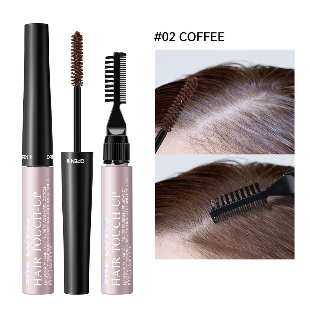 Grey Hair Coverage Stick Root Touch Up for Dark Hair Waterproof Non-Dye Instant Concealer Portable