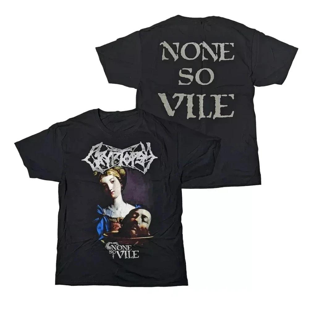 Cryptopsynone So Vile Cotton Adult Pattern Printed Tshirt Casual Printed Shortsleeved Everyday Wear For Unisex And Wounisex Black