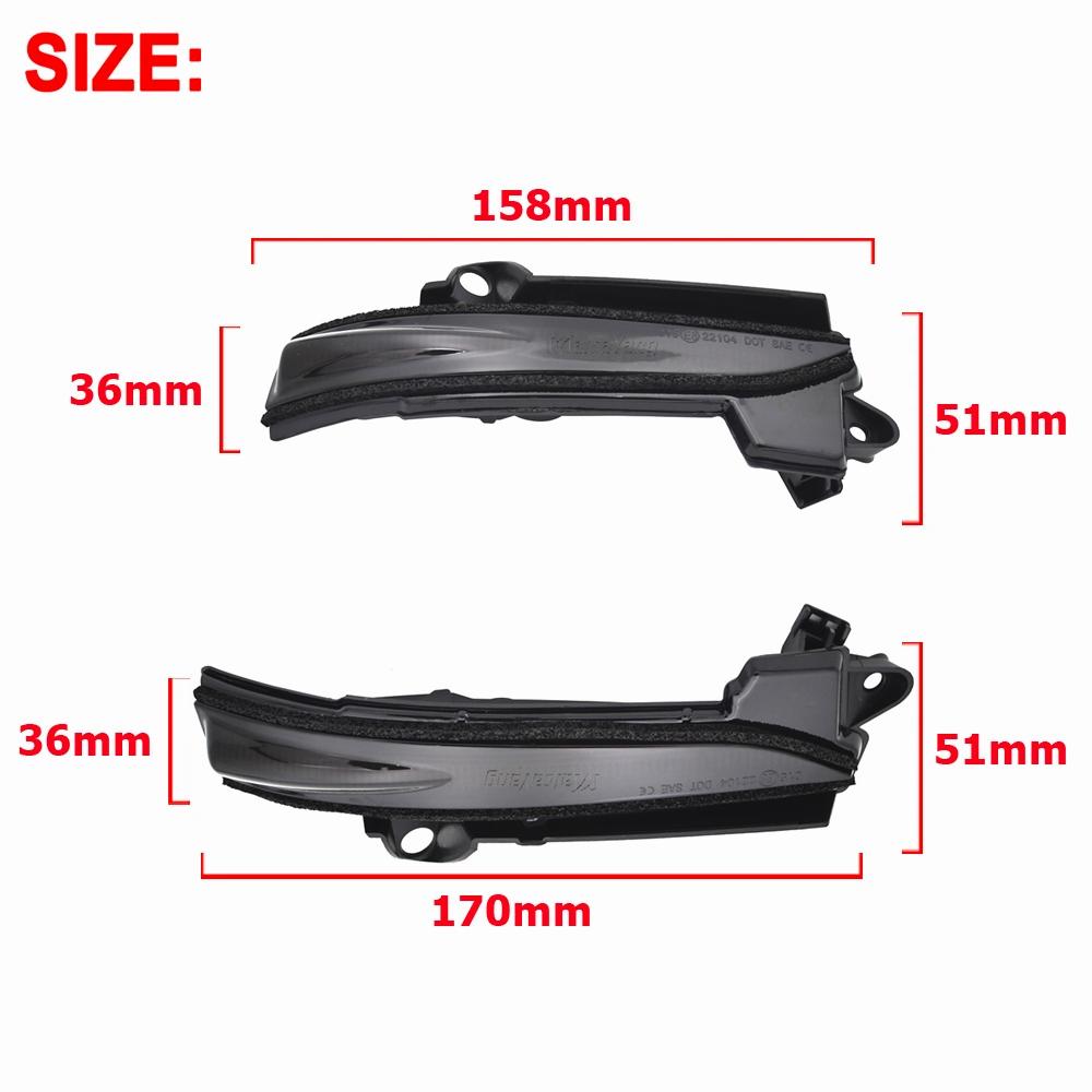 2pcs Dynamic Blinker for Ford Fusion Mondeo USA Version LED Turn Signal Mirror Indicator Light 2013 2014 2015 2016 2017-2020