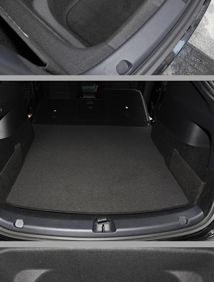 Tesla Model Y Wildleder Kofferraummatten - Originalstil, Doppelschicht für vorderen und hinteren Kofferraum