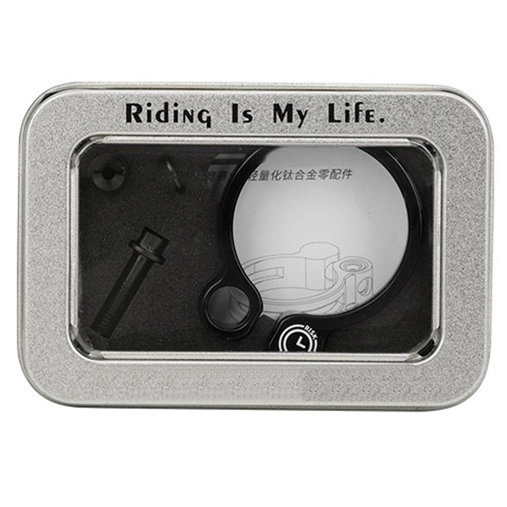 Aluminum Titanium Alloy Bike Lock Seat Clamp with Screw Nut for Mountain Road Bicycle Black