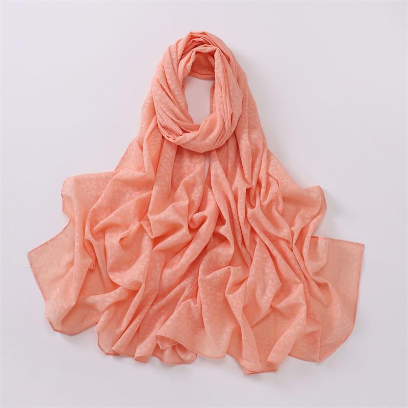 Fashion Press Leopard Dot Bubble Chiffon Instant Hijab Shawl Lady High Quality Wrap Beach Bufandas Ramadan Muslim Sjaal 170*70Cm
