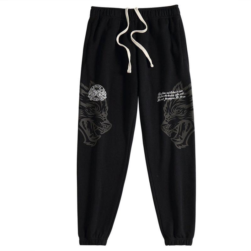 

DARC Wolf Head (Fashion Original) Summer Sports Fitness Leisure Training Running Basketball New Arrival Cotton Sweatpants Pants Double Wolf Head Embroidery S Code(67.5-72.5kg)