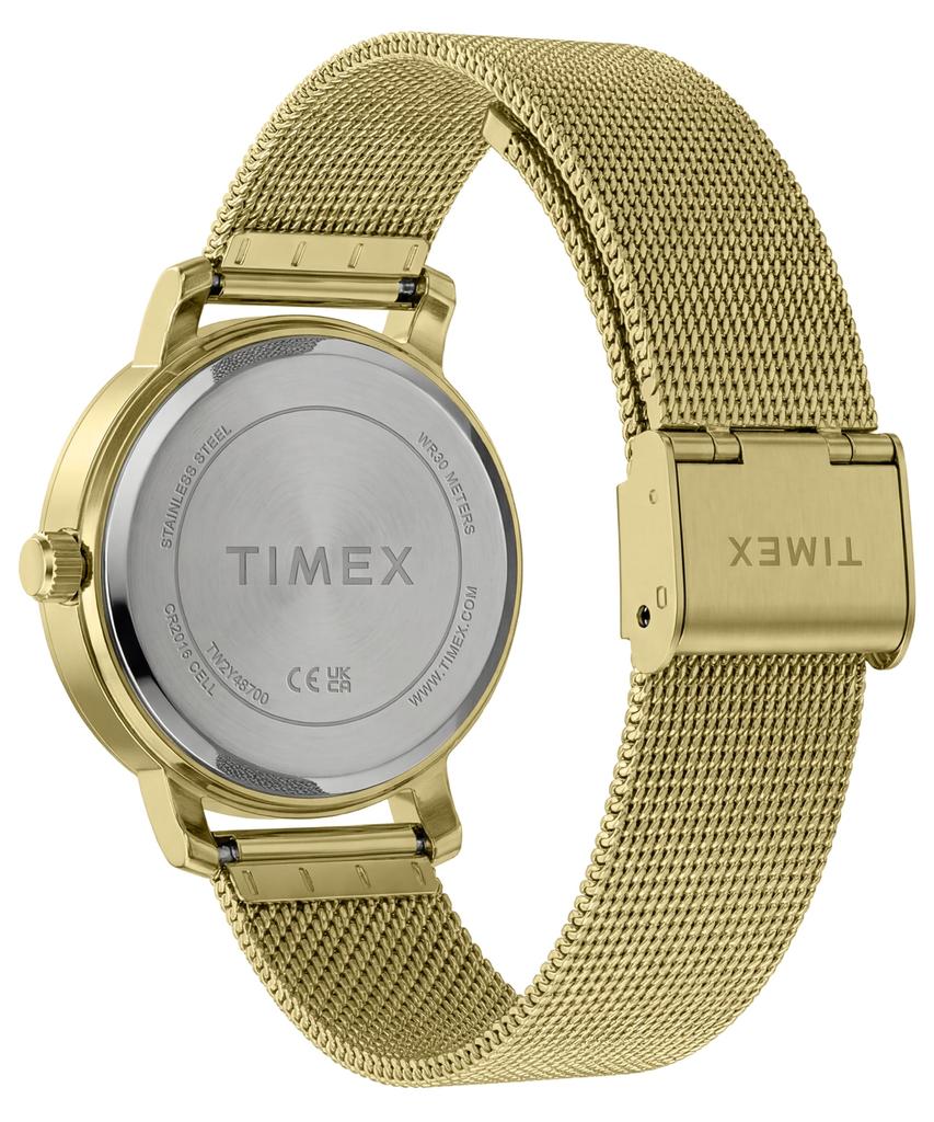 Main Street Uhr Wasserabweisend für den täglichen Gebrauch Mineral Gelbgold [TIMEX] Quarz, Verwendung, Glas, Zifferblatt, TW2Y48700, Damen [Authentisch]
