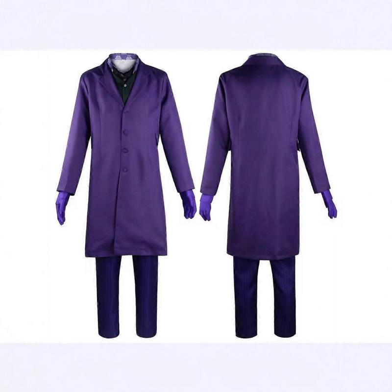 

Batman Cosplay Costume Joker Suit Dark Knight Heath Ledger XXL фиолетовый