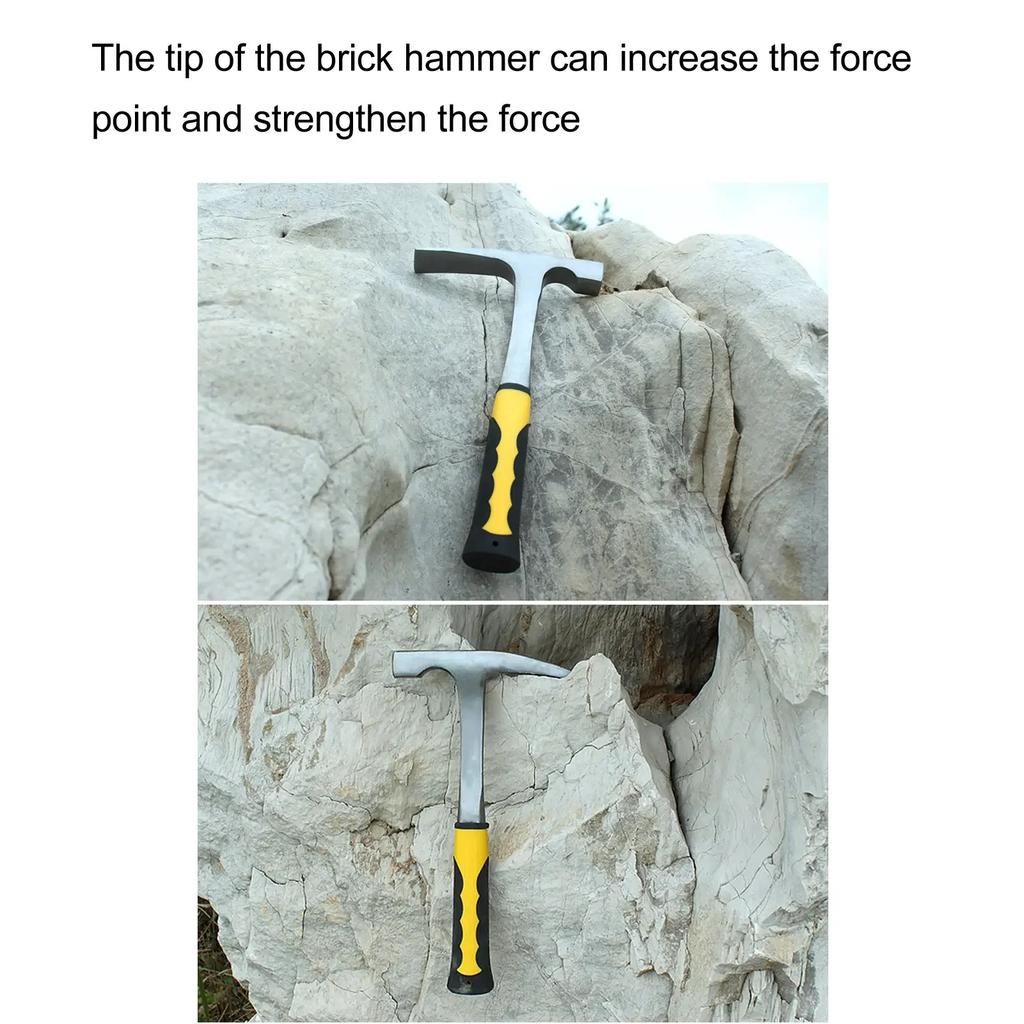 Geological Hammer High Carbon Steel Rock Pick Hammer with Arc for Survey Mine Exploration Geological Prospecting Hammer