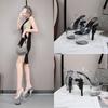 Fashion Women's 17cm Super High Heels Stiletto Waterproof Platform Transparent Crystal Sandals Nightclub Party Pole Dance Model Shoes