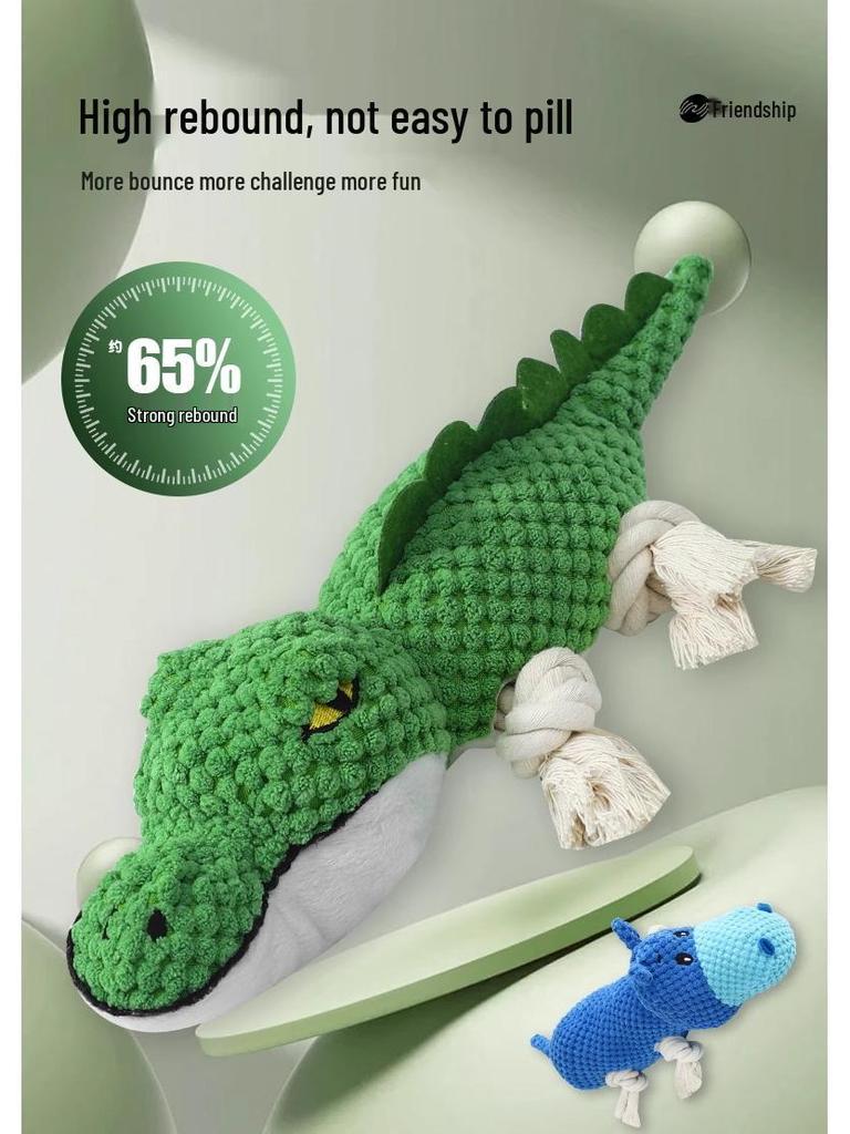 Bite-Resistant Plush Dog Toy with Sound for Small Breeds, Teething & Boredom Relief