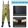Men's One-Piece Full-Body Fishing Waders with Boots - Waterproof Rain Pants and Jacket Set