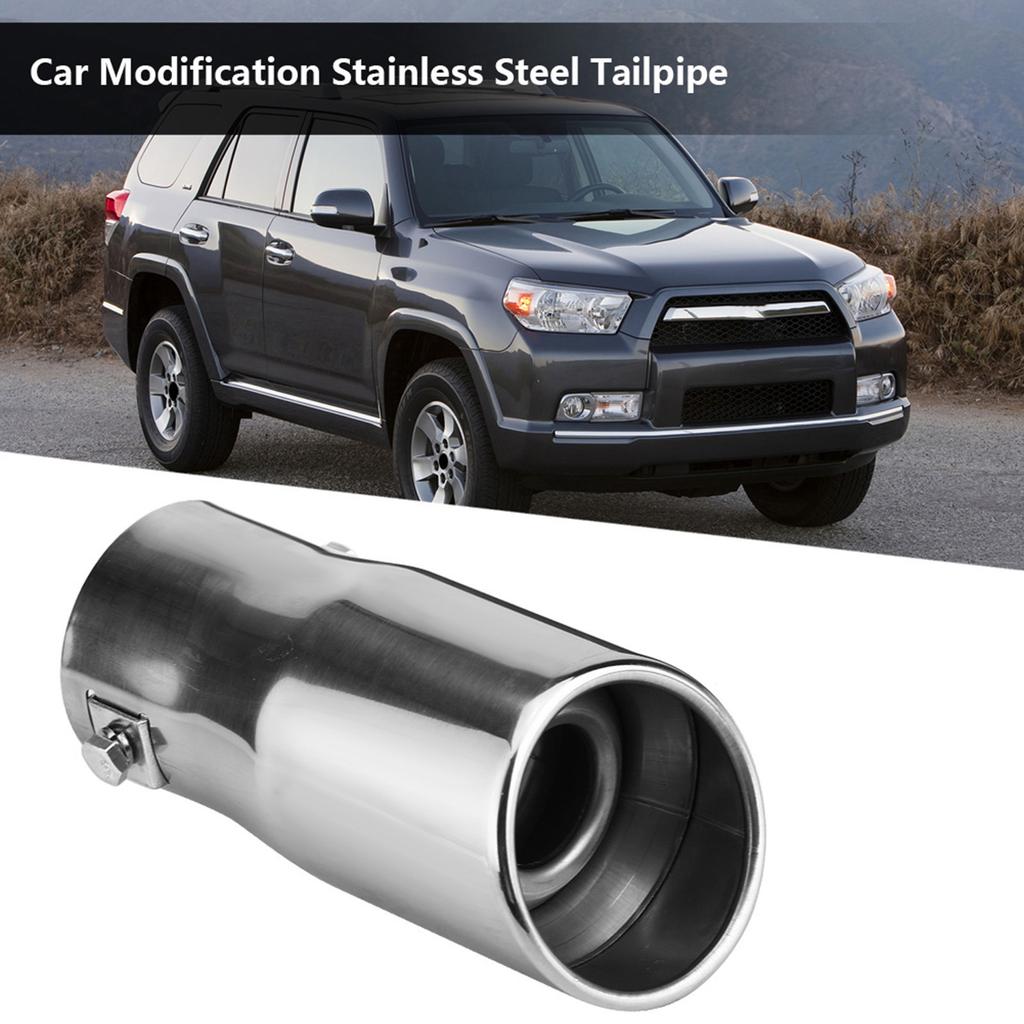 Car Modification Stainless Steel Exhaust Muffler Pipe Rear Tailpipe End Throat Slant