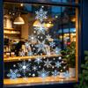 PVC Window Decorations 2 Sheets Christmas Snowflake Static Glass Sticker, Removable Winter Stickers Cling, Waterproof Festive Party Decorative Decal