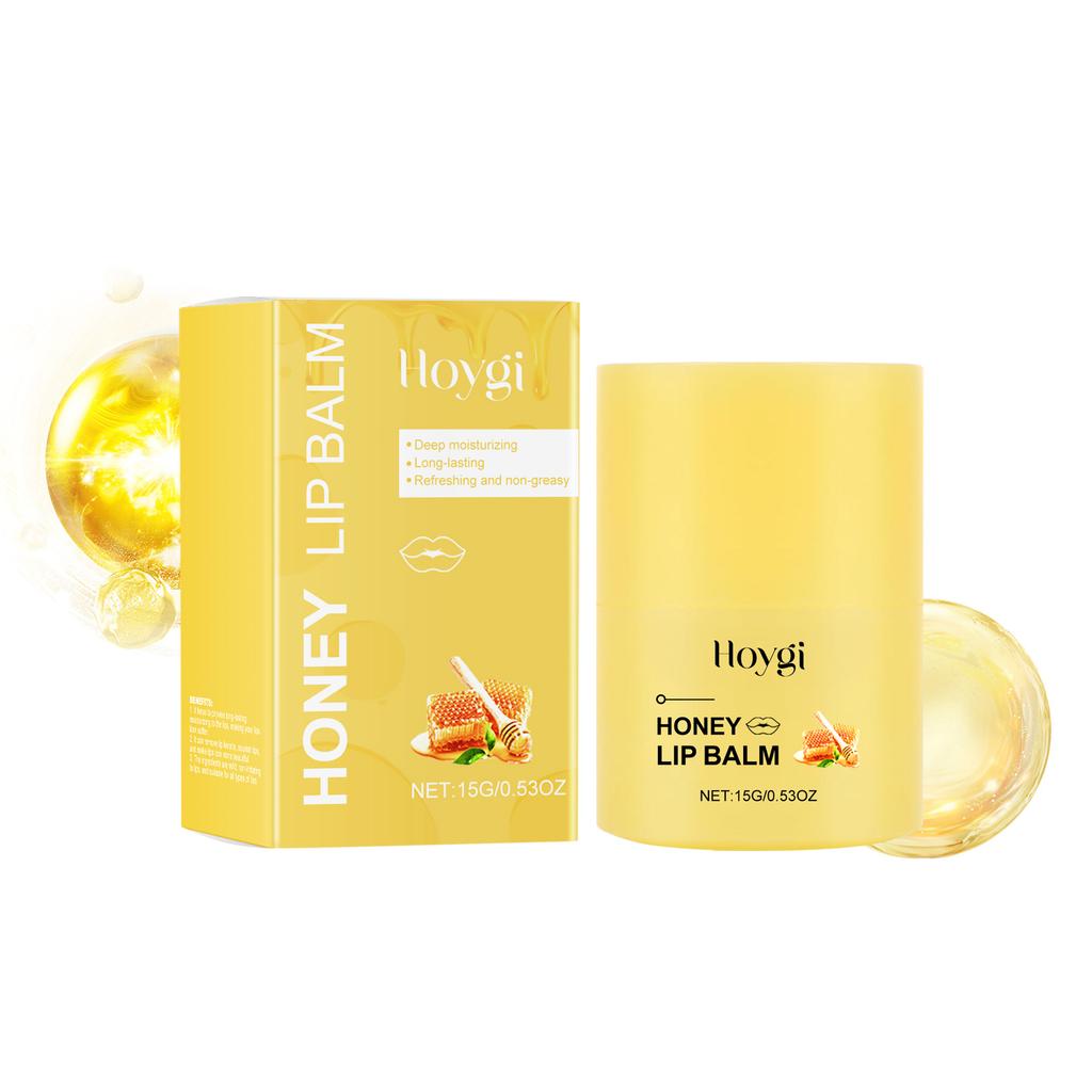 Hoygi Honey Lip Balm Long Lasting Hydration Deeply Nourishing Soft Smooth Skin Non Sticky Gentle Formula Repair Lip Moisturizer