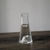OLOEY High Borosilicate Glass Sake Warmer & Decanter with Mountain Cups (3-Piece Set)