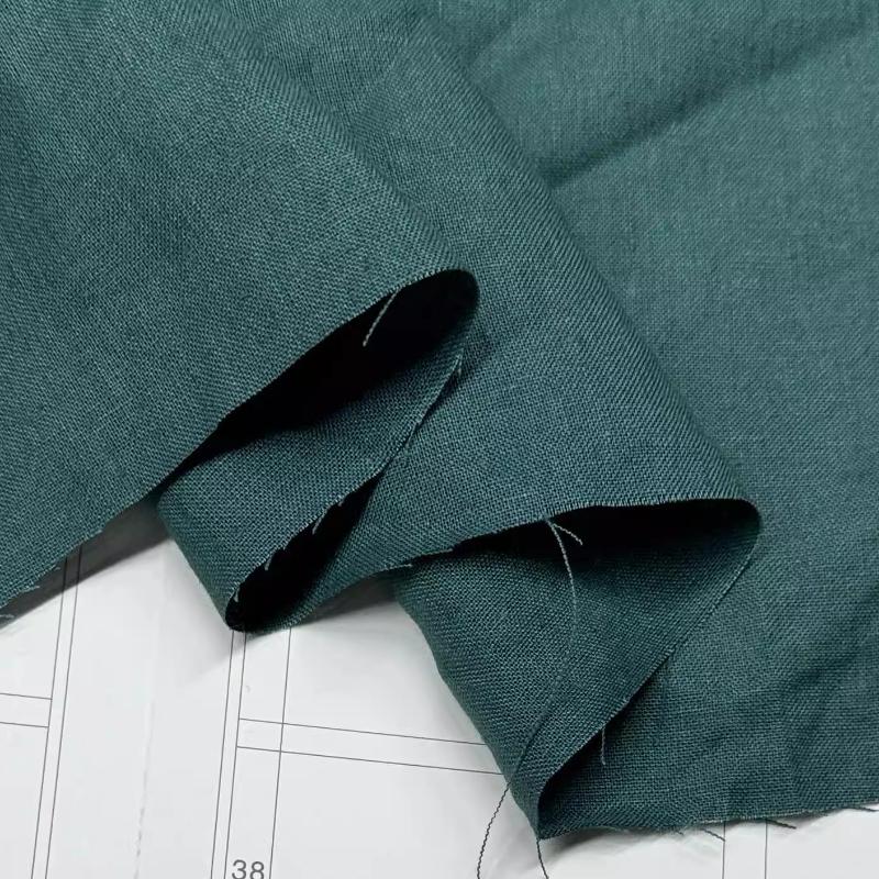 Tissu Pur Lin Lin Lavé Confortable Respirant Tissu Printemps Été DIY Robe Pantalon Large Veste Légère Vêtement